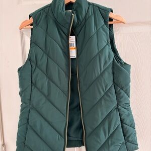 Michael Kors Forest Green Quilted Vest